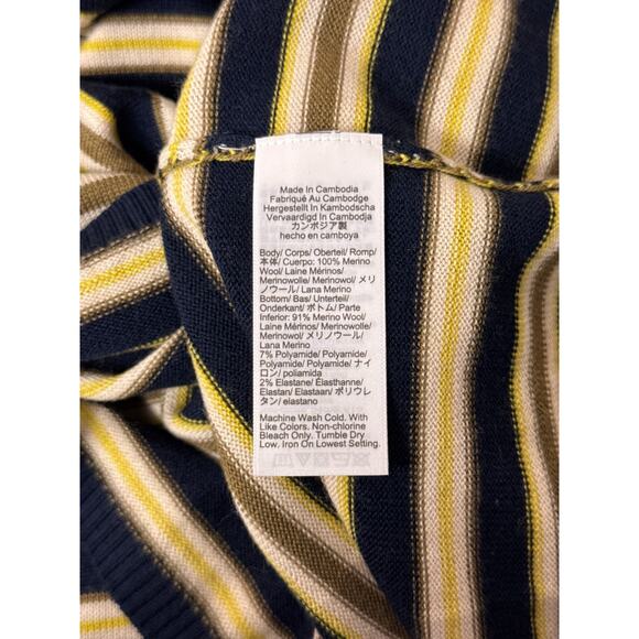 J Crew Carolyn Sweater Tee XL Womens Merino Wool Striped - Picture 8 of 9